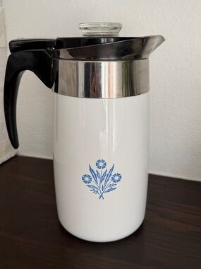 Corning Ware P-80 Percolator 10 Cup Blue Cornflower – Vintage